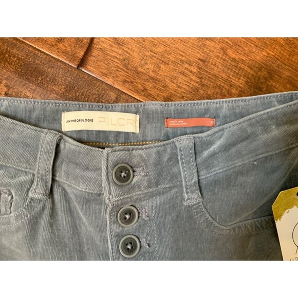 Pilcro Light Blue High-Rise Skinny Corduroy Pants, Size 28 - Picture 3 of 4